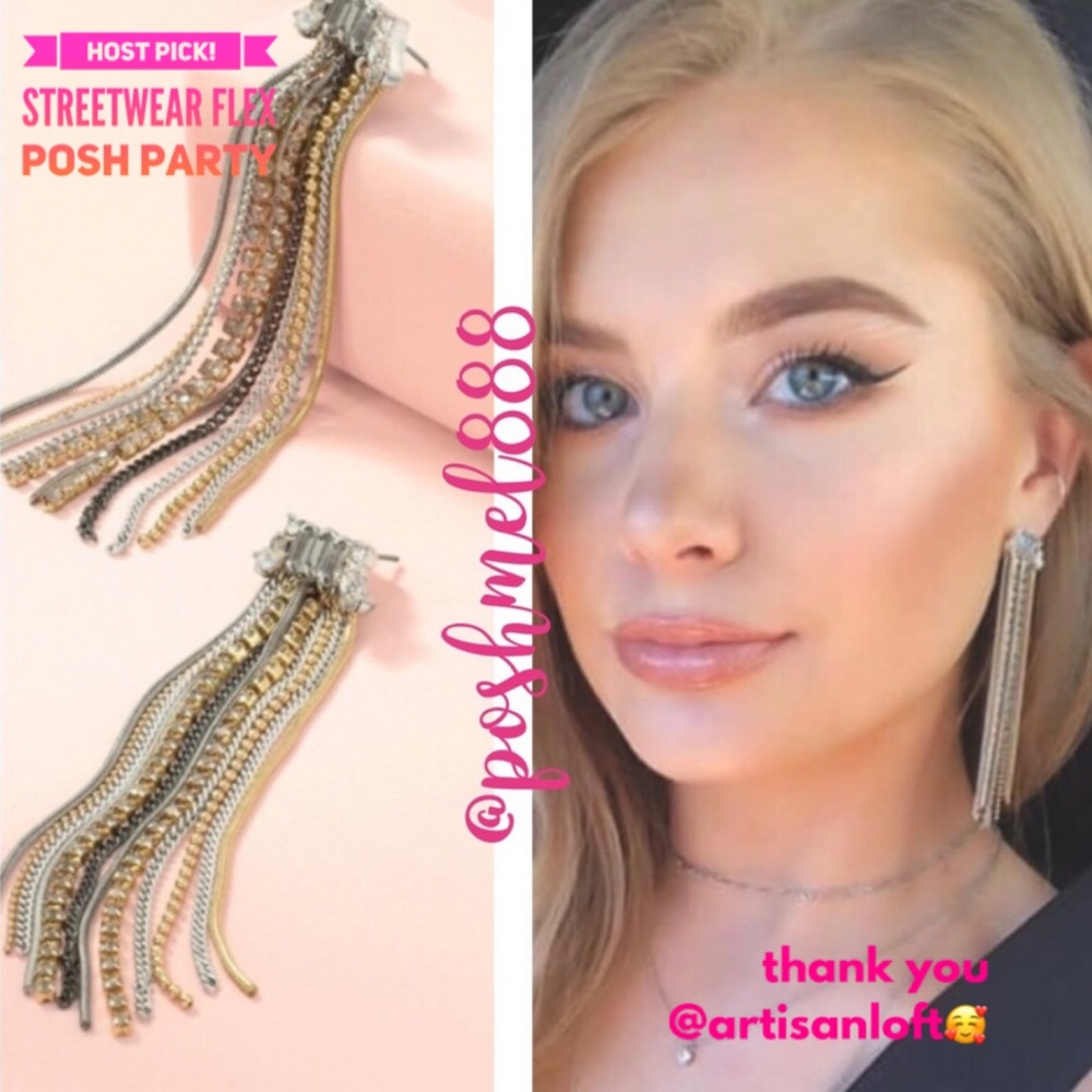 Stella & Dot | Bowie Fringe Earrings Mixed Metal Retired